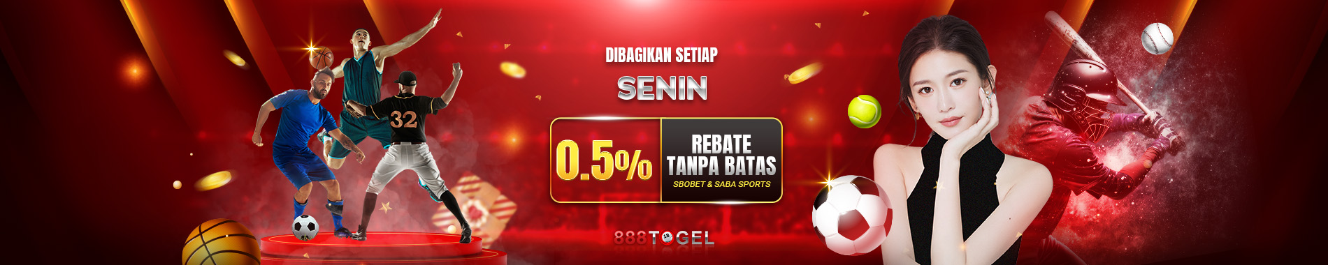 888Togel Rebate Tanpa Batas 0.5% - SBOBET